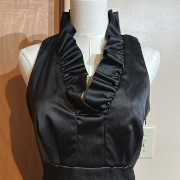 Taylor Black Ruffled Mini Dress - Picture 2 of 5